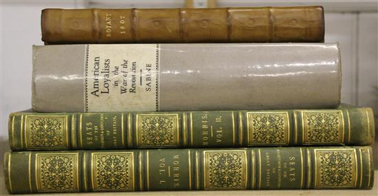 Qty of books Botany 1807 American loyalists & 2 vols of Noble men